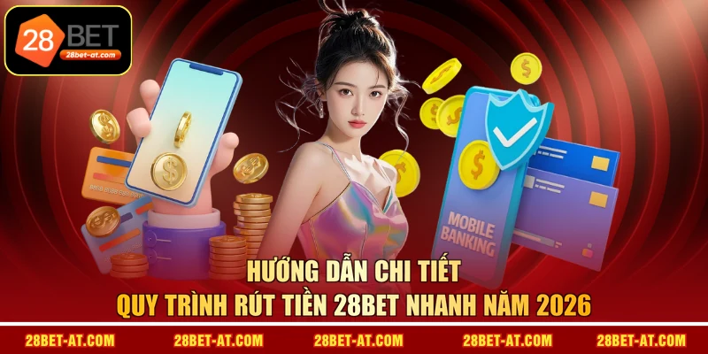 Hướng dẫn chi tiết quy trình rút tiền 28BET nhanh năm 2026
