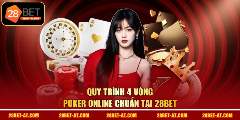 Quy trình 4 vòng Poker Online chuẩn tại 28BET