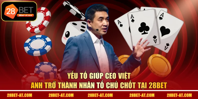 Yếu tố giúp CEO VIỆT ANH trở thành nhân tố chủ chốt tại 28BET